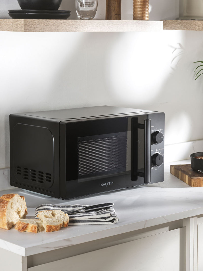 Salter Black Kuro 20L manual microwave oven (British brand)