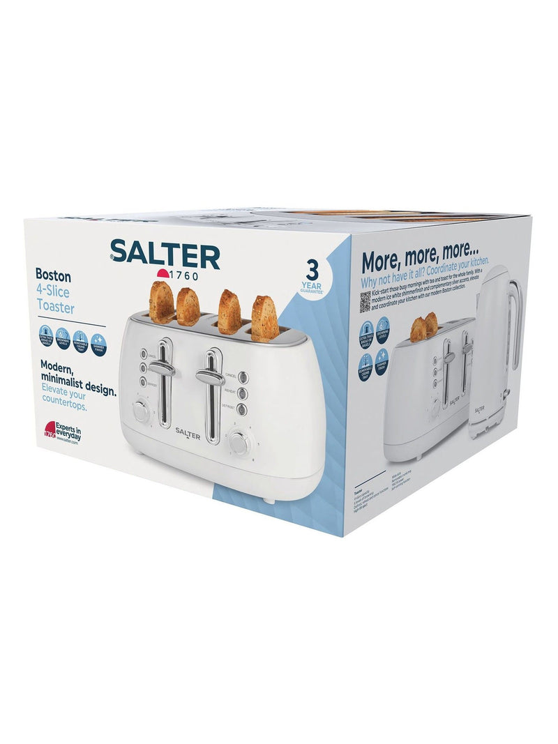 Salter White Boston 4 slice toaster (British brand)