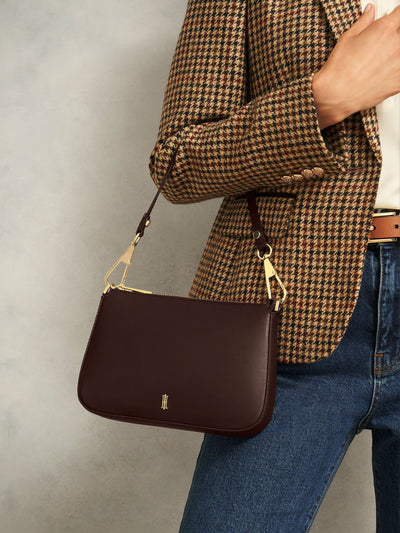 Next Hobbs Chocolate Brown Briella Leather Bag- Buy online at McGrocer