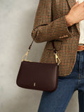 Hobbs Briella leather bag chocolate brown, UK version
