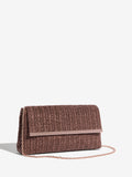 Friends Like These brown raffia foldover clutch bag - British product