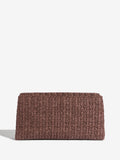 Friends Like These brown raffia foldover clutch bag - British product