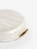 Friends Like These white round acrylic bridal clutch bag 14x10.5cm, UK version