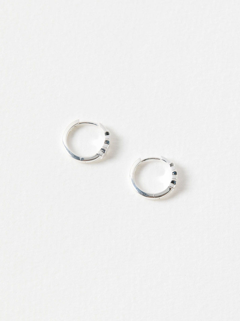 Oliver Bonas Tiny Triple Star Huggie Earrings, imported from the UK