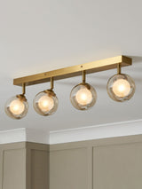 Next BHS Satin Brass Vanity 4 Light Spotlight Bar Ceiling Light- Buy online at McGrocer
