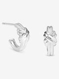 Simply Silver Silver Tone 925 Polished Knot Hoop Earrings