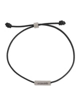 Next Silver Tone Hexagon Bar Leather Cord Friendship Bracelet- Buy online at McGrocer