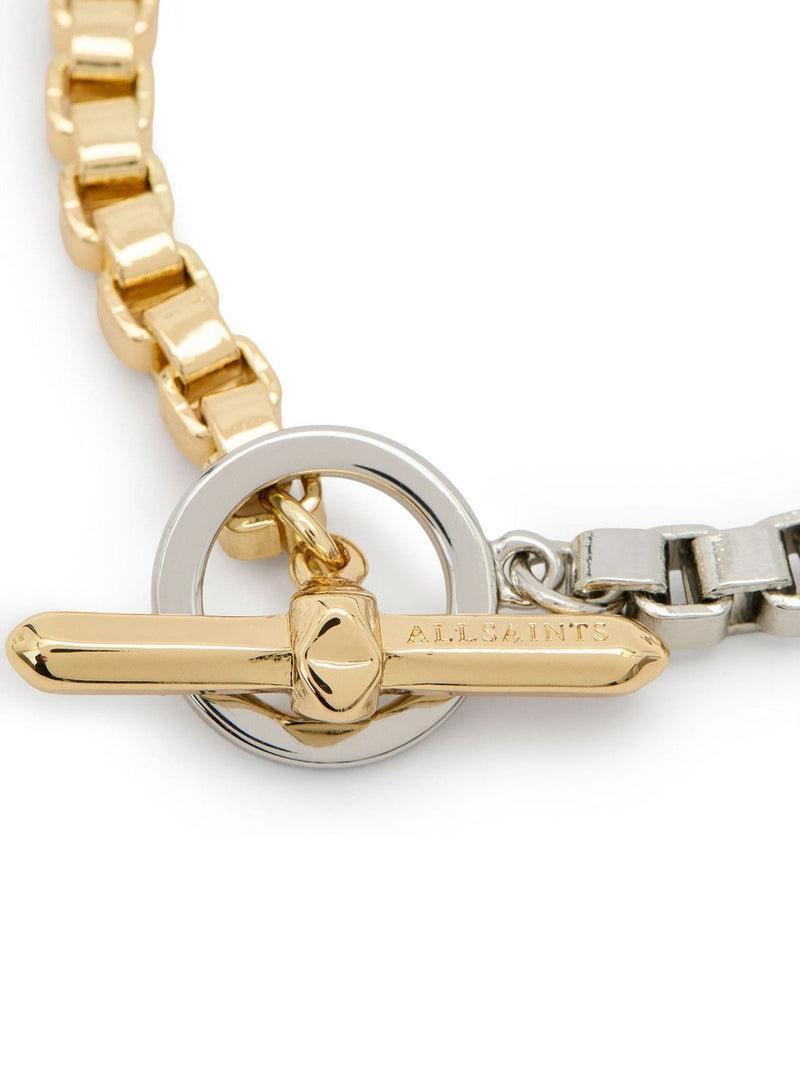 AllSaints Gold Tone Box Chain Link Bracelet - British product