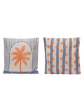 Decoris set of 2 outdoor palm cushions (British brand)