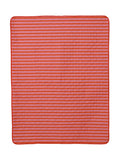 Decoris striped picnic blanket in pink polyester 130x170 cm, imported from the UK
