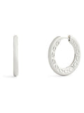 Small Hoop Earrings with Titanium Posts and Brass Construction 23mm x 4mm