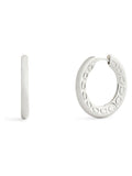 Small Hoop Earrings with Titanium Posts and Brass Construction 23mm x 4mm