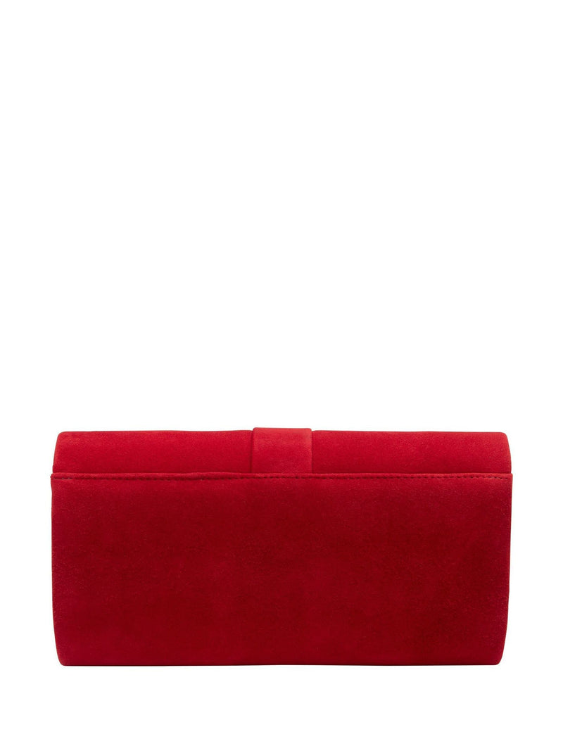 Lotus red clutch bag with chain - British product