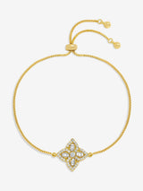 Next Jon Richard Gold Plated Crystal Clover Bracelet 10.6 Inch- Buy online at McGrocer