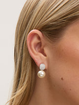 Next Jon Richard Silver Tone Pave Pearl Effect Drop Earrings Fashion Jewellery- Buy online at McGrocer