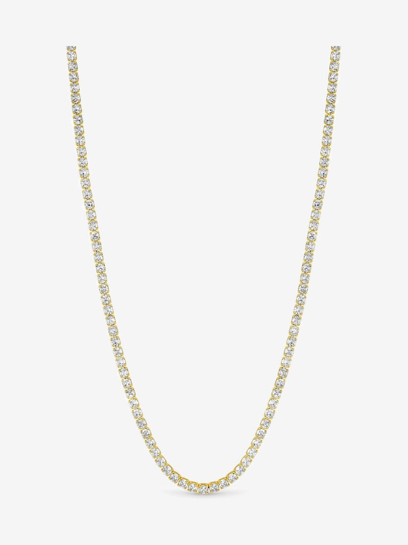 Jon Richard gold tone cubic zirconia tennis necklace 16 inch, UK version