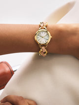 Next Gold Tone Watch with Taupe Weave PU Strap 2.5cm- Buy online at McGrocer