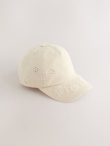 Next Cream Laser Cut Embroidery Cotton Cap (1-16yrs)- Buy online at McGrocer