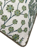 Wylder Thyme/Mineral Green Ophelia Floral Jacquard Cushion