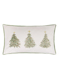 Wylder Christmas cushion with embroidered tree trio velvet, imported from the UK