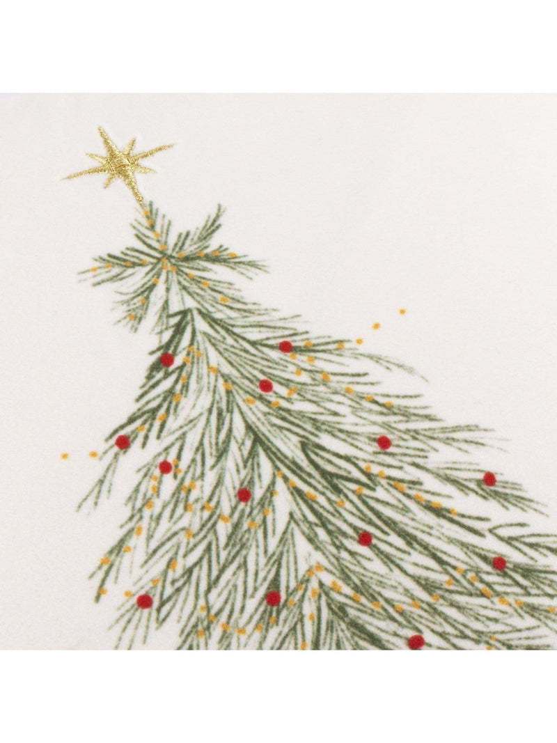 Wylder Christmas cushion with embroidered tree trio velvet, imported from the UK