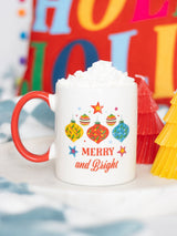 Next Something Different White Merry and Bright Bauble Ceramic Mug 450ml- Buy online at McGrocer