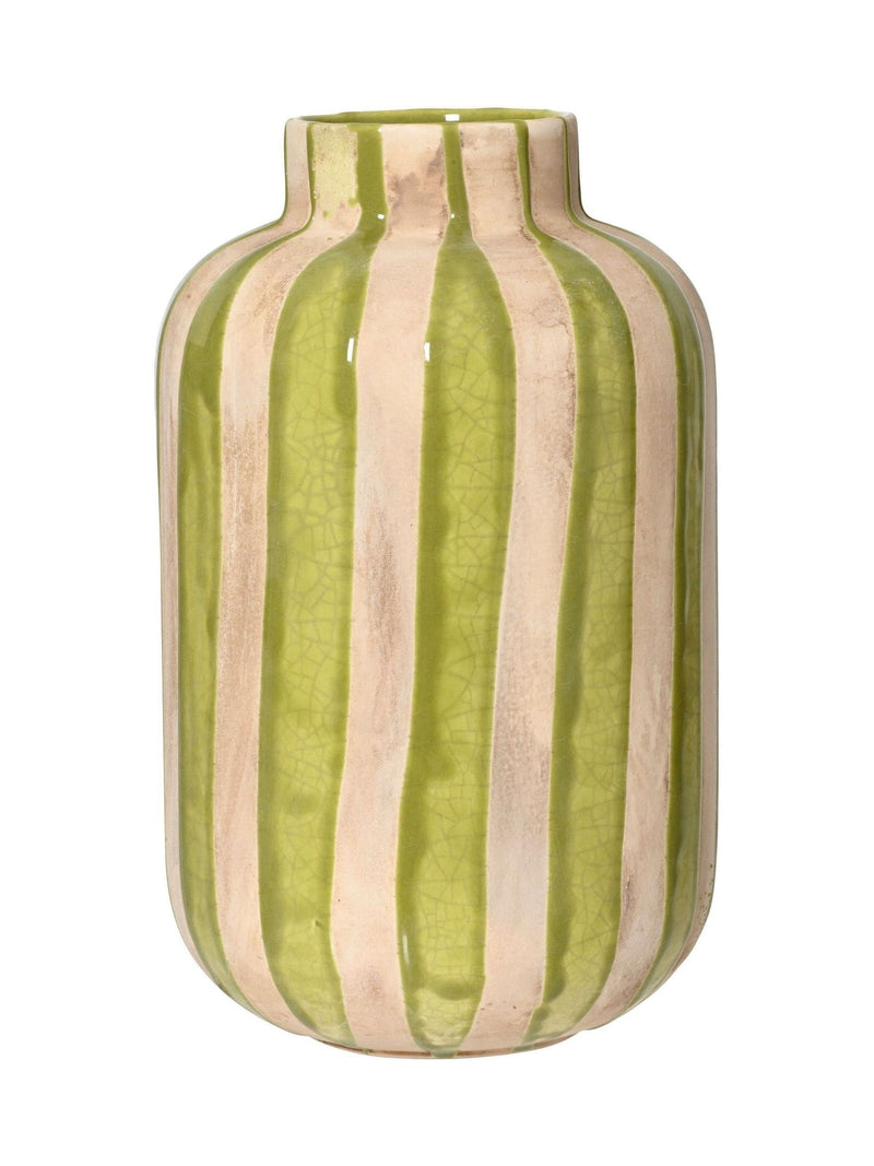 Decoris striped vase terracotta 29.5cm - British product