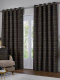 Paoletti Black Jupiter Chenille Curtains - British product