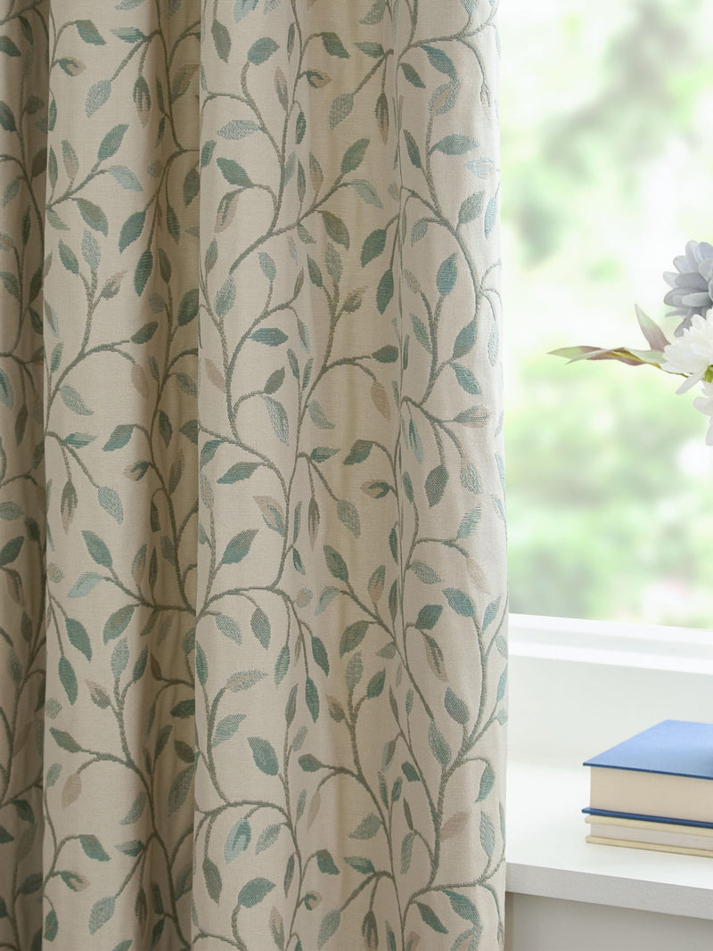 Voyage Maison Blue Cervino floral jacquard curtains 229x183cm, imported from the UK