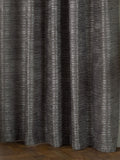 Paoletti grey Jupiter chenille jacquard eyelet curtains, imported from the UK
