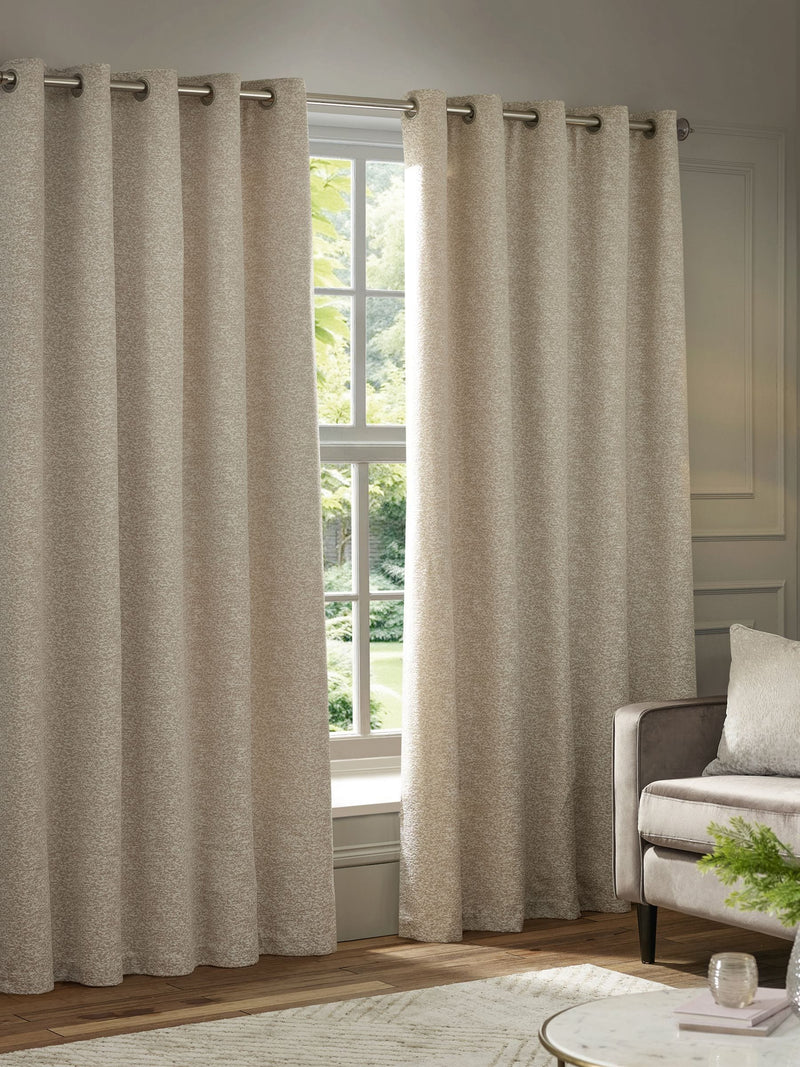 Paoletti Natural Galaxy Chenille room darkening curtains, UK version