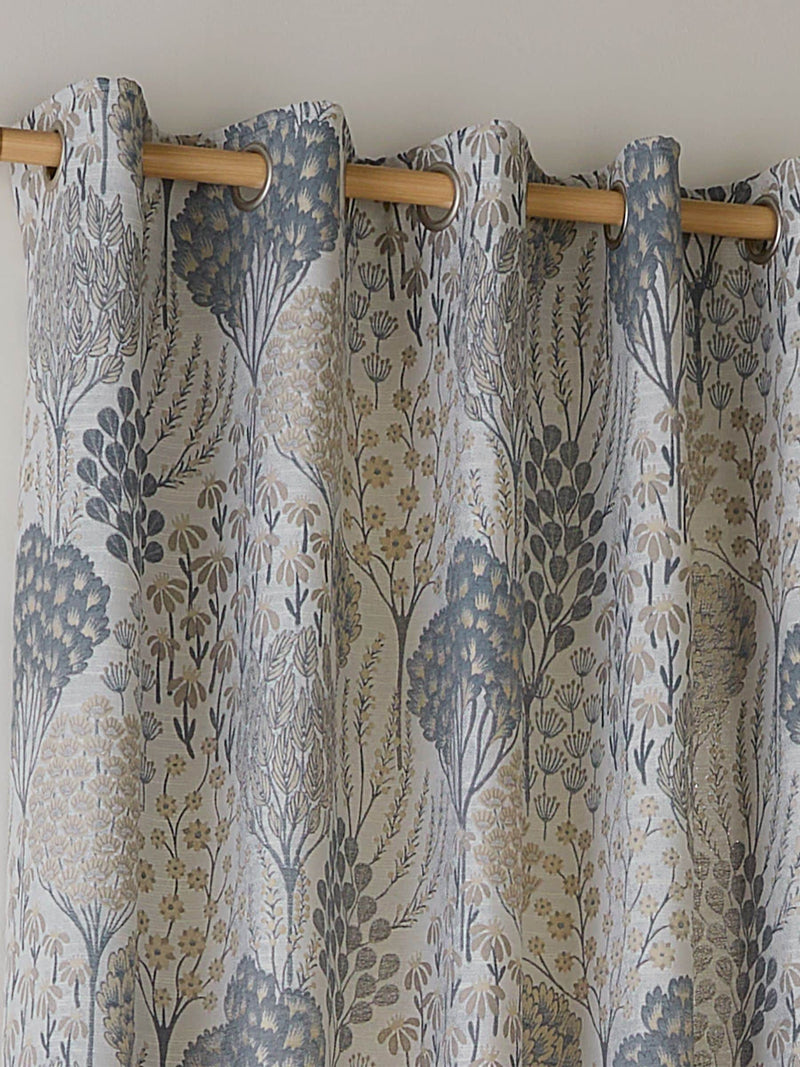 Wylder Blue Wedgewood Ophelia floral jacquard curtains - UK version