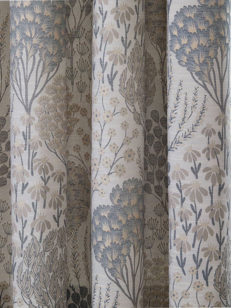 Wylder Blue Wedgewood Ophelia floral jacquard curtains - UK version