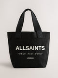 AllSaints black underground logo canvas tote bag, UK version