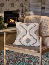 Next FatFace Natural Geo Diamond Cotton Tufted Cushion 50cm x 50cm- Buy online at McGrocer