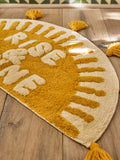 FatFace yellow sunshine slogan bath mat 40x80cm - British product