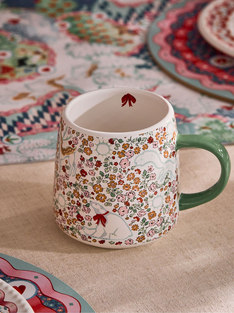 Cath Kidston Neutral Christmas Animal Ditsy Billie Mug
