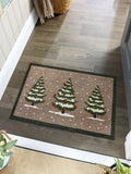 My Mat indoor mat Christmas Winter Trees beige 75x50cm (British brand)