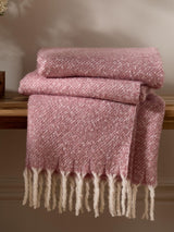 Next Wylder Purple Heather Isla Soft Tasselled Throw 130 x 180 cm- Buy online at McGrocer