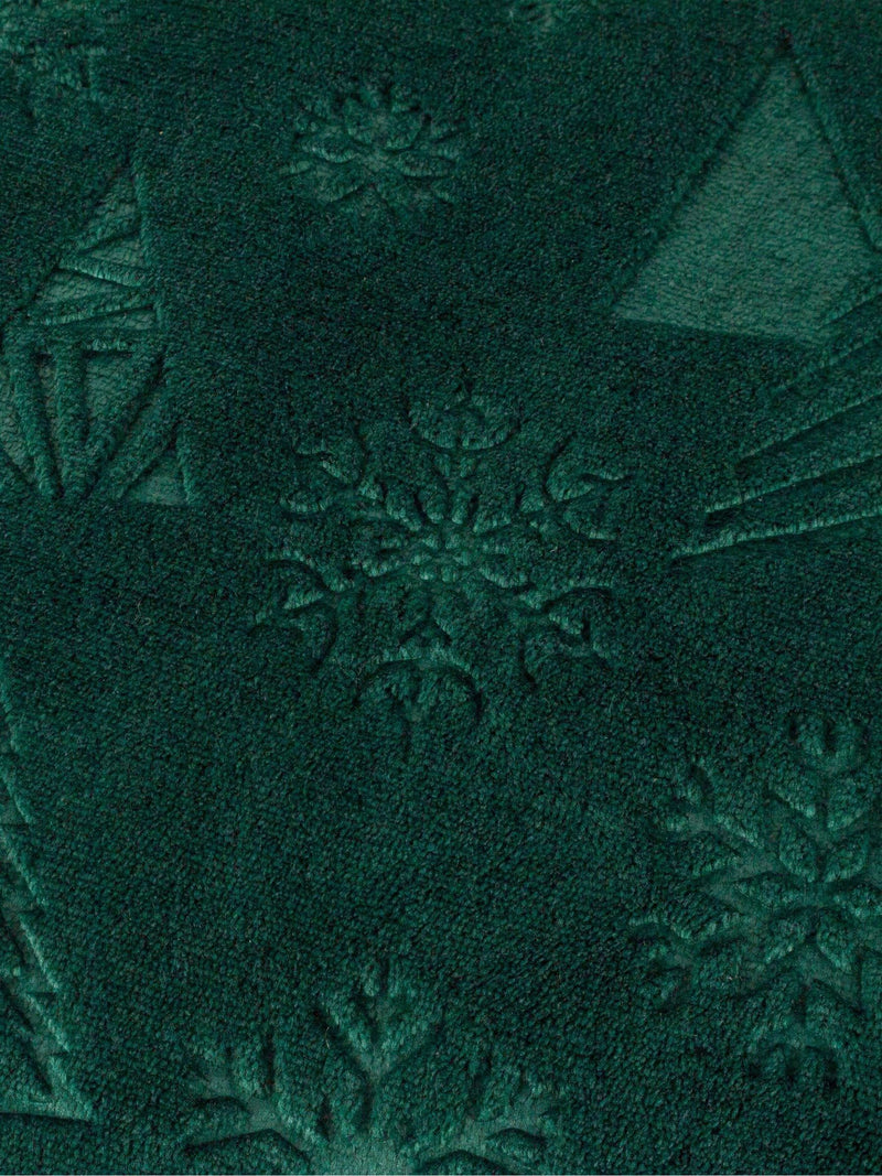 Furn emerald green festive sherpa fleece throw, UK version