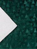 Furn emerald green festive sherpa fleece throw, UK version