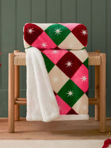 Next Furn Star Sherpa Fleece Throw Multicolour 180cm x 140cm- Buy online at McGrocer