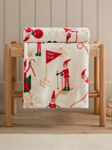 Next Duvet Day Christmas Elfie Printed Fleece Throw 180cm x 140cm- Buy online at McGrocer