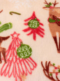Duvet Day Christmas sleigh team fleece throw 150x130cm (British brand)
