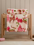 Duvet Day Christmas sleigh team fleece throw 150x130cm (British brand)