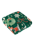 Duvet Day festive fleece throw with Christmas treats print, UK version