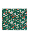 Duvet Day festive fleece throw with Christmas treats print, UK version