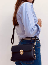 Next Apatchy The Bloxsome Black Leather Cross-Body Bag- Buy online at McGrocer