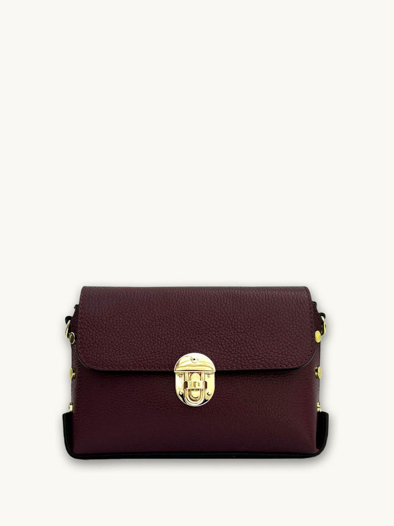 Apatchy Burgundy The Bloxsome Leather Cross-Body Bag