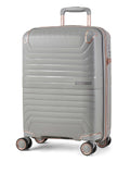 Rock Luggage Astrid cabin suitcase grey rose gold accents (British brand)